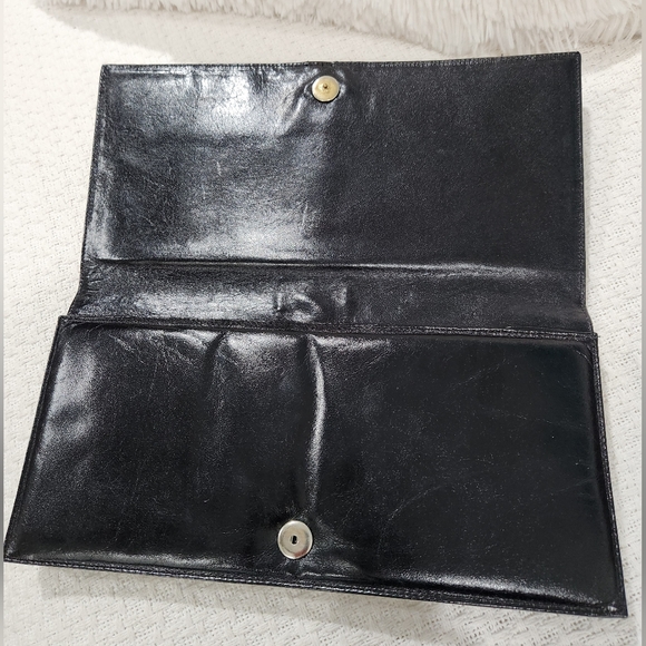 EXOTIC SNAKESKIN AND LEATHER CLUTCH BAG VINTAGE EUC - Picture 5 of 12